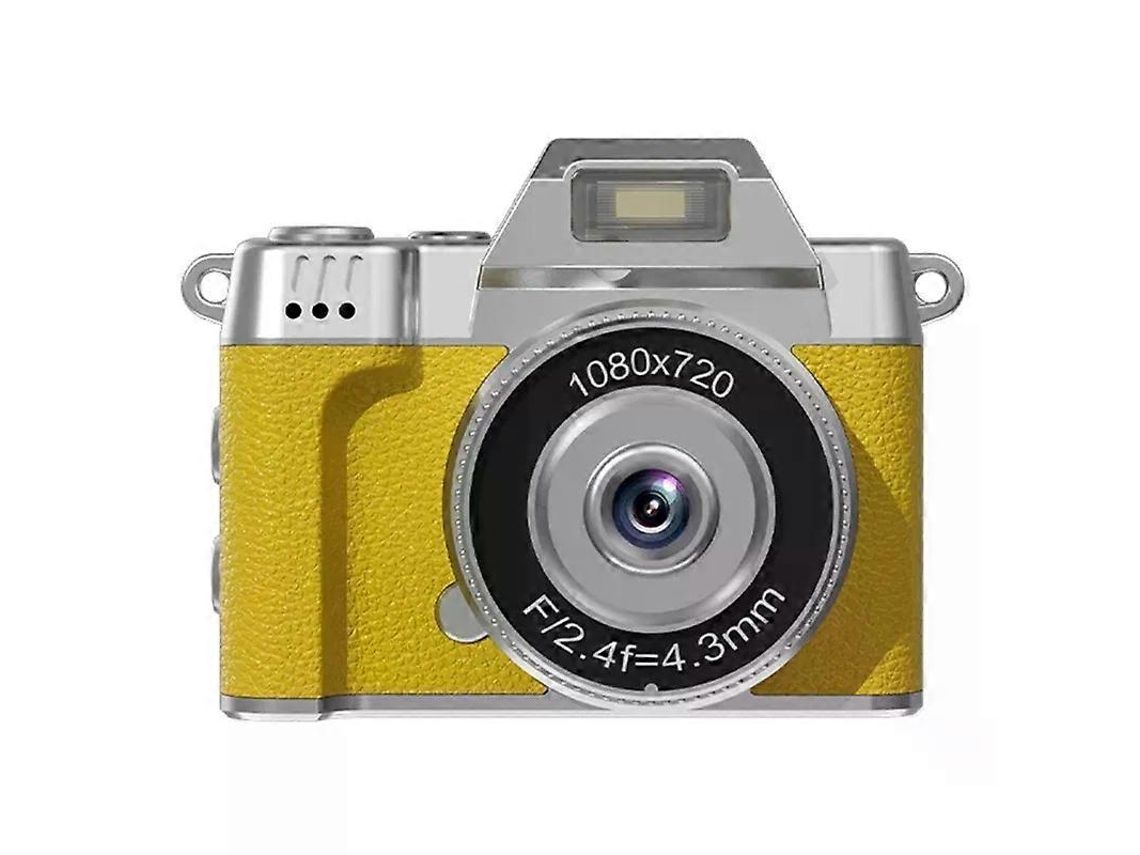 Mini Câmara Digital Com Ecrã Articulado 1,47 Polegadas E Gravação Hd 1080p, Amarela