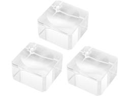 Suporte Para 3 Bolas De Cristal Transparente Stahad Com Base Côncava 3cm, Suporte Robusto Para Exibir E Armazenar