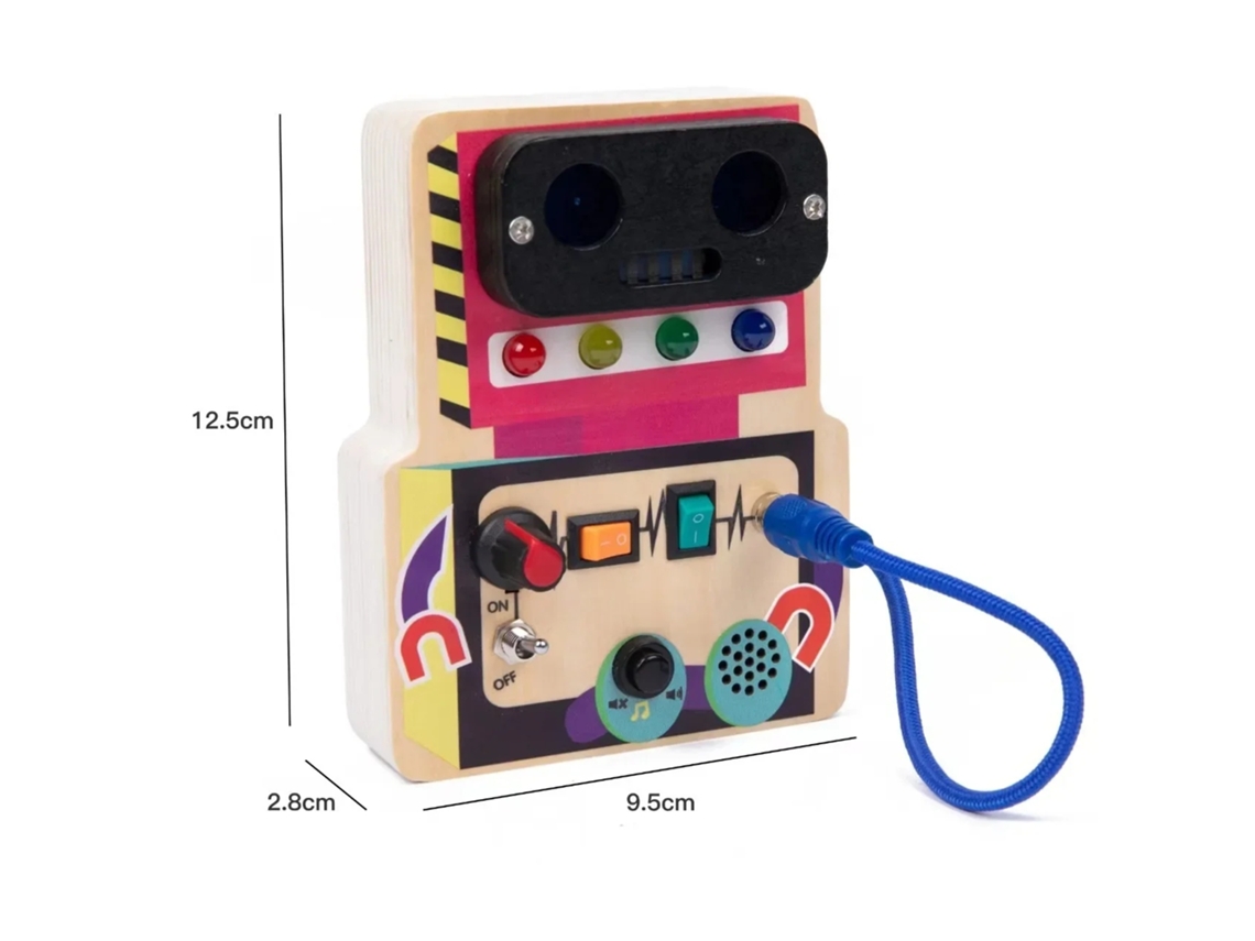 Placa De Circuito Montessori Com Tomada De Luz Led Liga/desliga, Brinquedo Educativo Cognitivo Fino Para Bebês, Presentes, Quadro Aquaforge