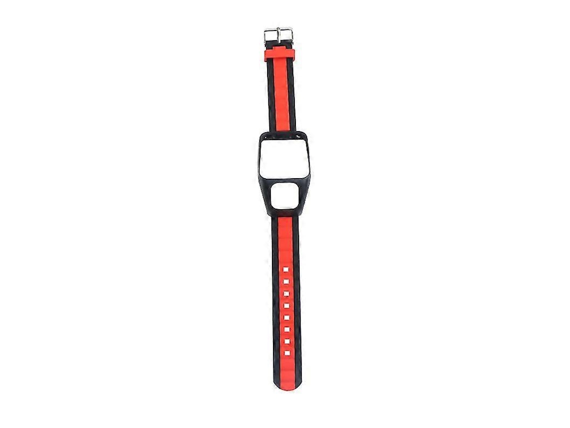 Pulseira De Reposição Para Relógio De Pulso Elegante, Acessórios Para Relógio Compatíveis Com Tomtom Runner 3 Olysi Shop (preto E Vermelho)