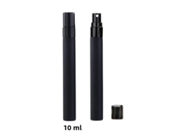 Frasco de Perfume Portátil de Luxo em Vidro, Preto Fosco MDUG (5 Frascos, 10ml Cada)