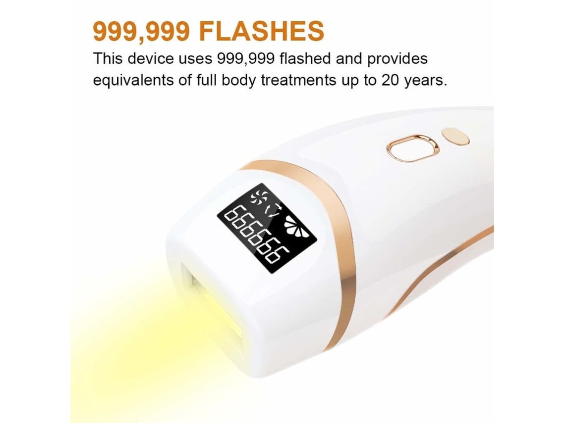 Depilador Facial Ipl Yizhood 999.999 Flashes Atualizado Braços/axilas/corpo Branco