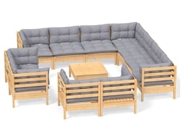 Garden Lounge Set, Garden Lounge Sets Vidaxl Cinzeto Madeira De Pinho (n/a)