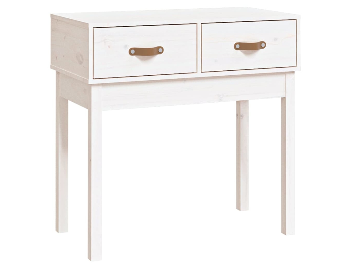 Console Table, Console Tables Vidaxl Branco Madeira De Pinho (n/a)