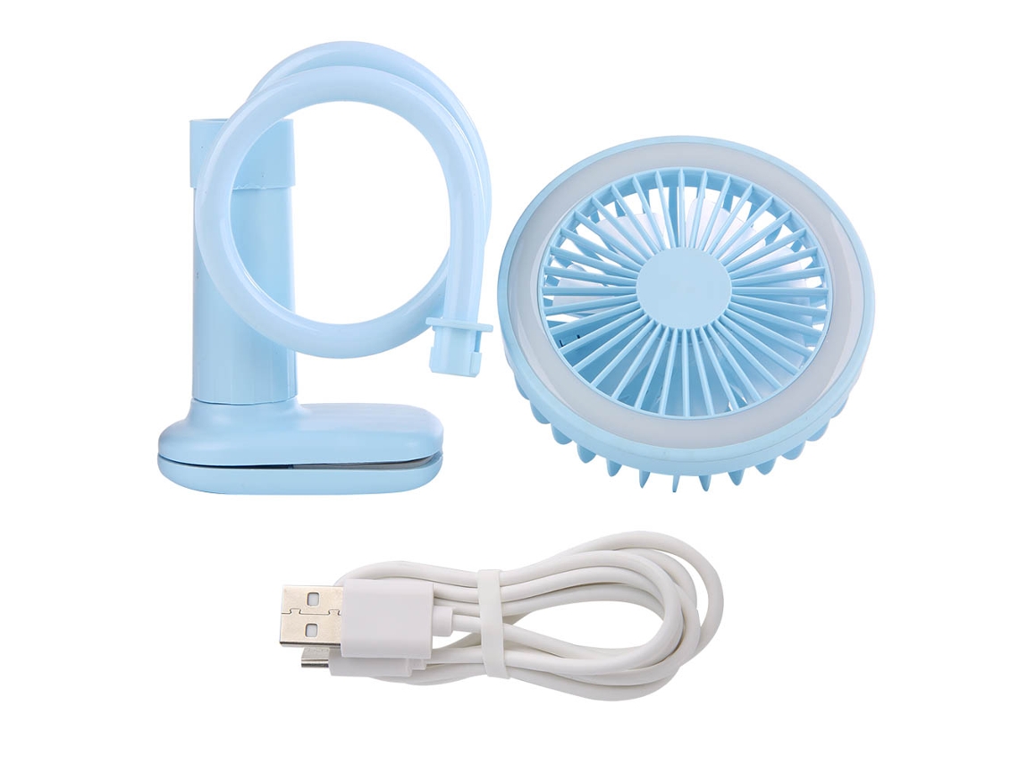 Laxiscreed Ventoinha De Clip Com Luz Led, Recarregável Via Usb Para Uso Fácil