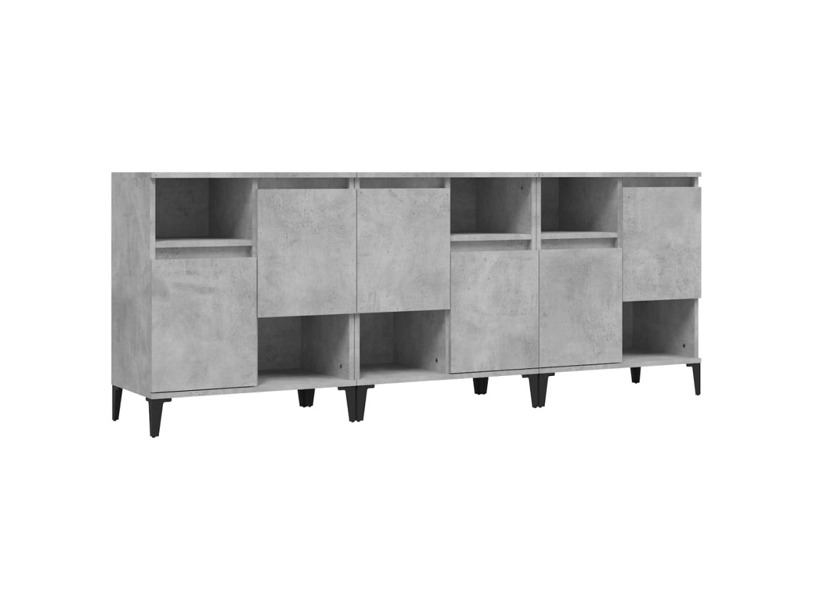 Sideboard, Sideboards Vidaxl Cinzeto Madeira Processada (n/a)