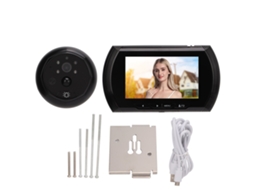 Campainha De Vídeo Inteligente Eletrônica Para Espião, 2 Megapixels Full Hd 1080p, Display Lcd De 4,5 Polegadas