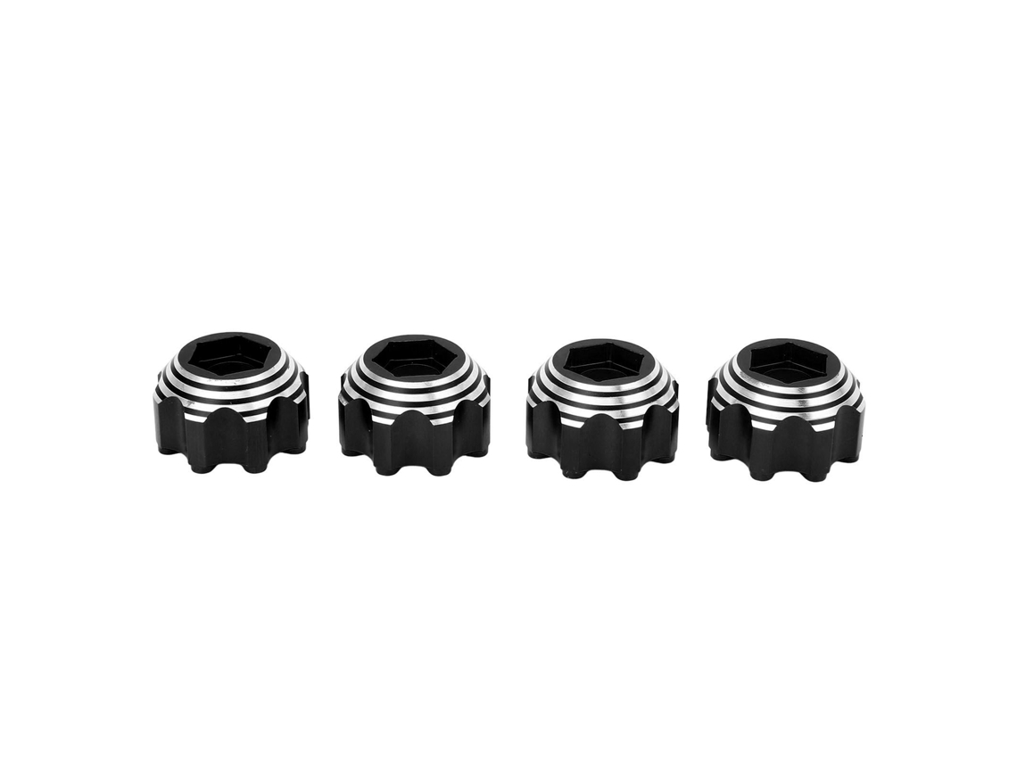 Mali adaptadores Hexagonais 8x32 para 17mm de Liga de Alumínio para Rodas de 3.8in Carro Caminhão Elétrico 4pcs Preto