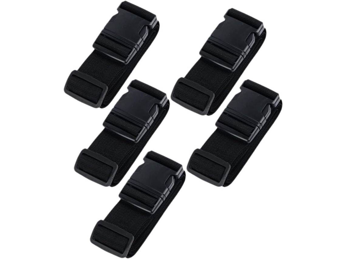Conjunto Adorainbow De 5 Cintas Bagagem Reforçadas Em Polipropileno Com Fivela Ajustável, Leves E Compactas, Para
