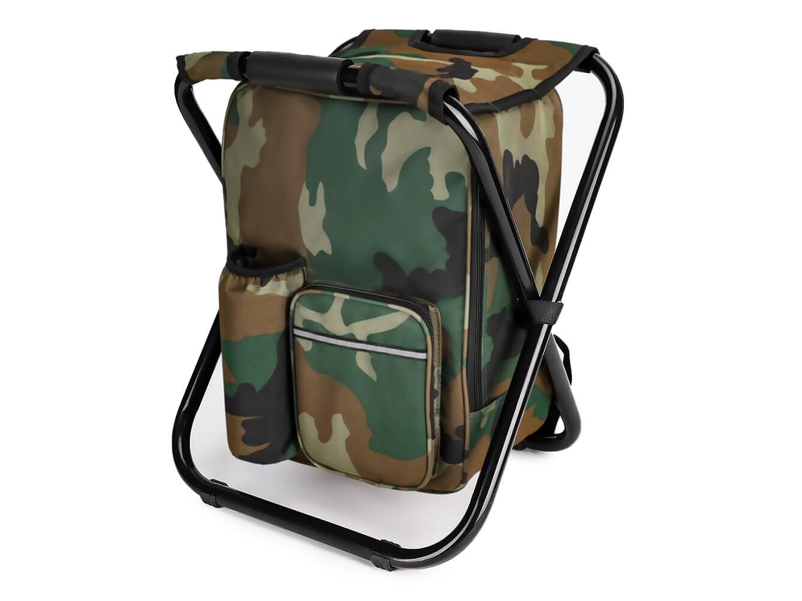 Banquinho Dobrável de Bolso AQUAFORGE, Ultraleve e Compacto para Camping, Viagens e Pesca