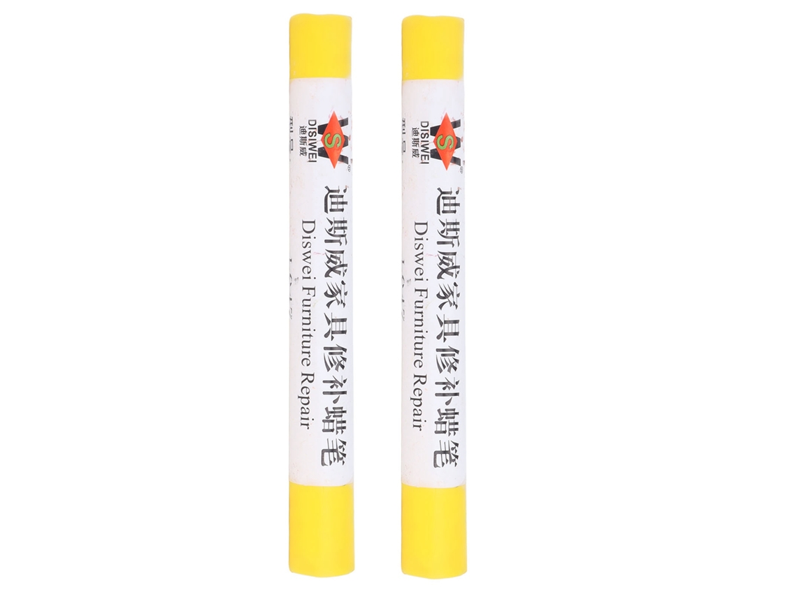 2pcs Cera Reparo Pisos Móveis Caneta Pintura Amarela