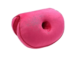 Cushion de Confort Duplo Almofada Dobrável em Forma de Quadril para Carro, Escritório e Casa Vermelho