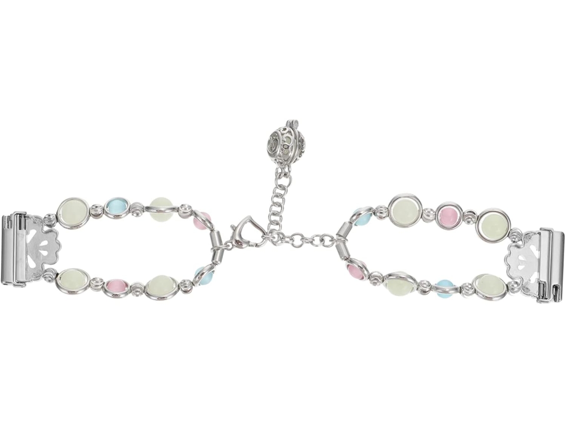 Pulseira Luminosa Rosa Em Metal, Acessório Elegante E Durável Para Mulheres E Presente Especial. Gokoco