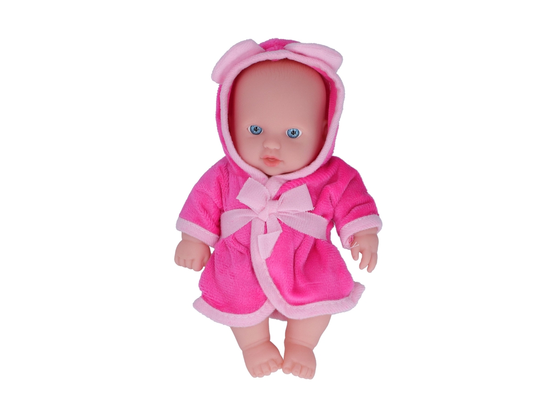 Walshlxq muñeca Bebe Reborn Realista 8 Polegadas Muñeca Neonata Simulada com Vestido Vermelho Rosa de Vinil