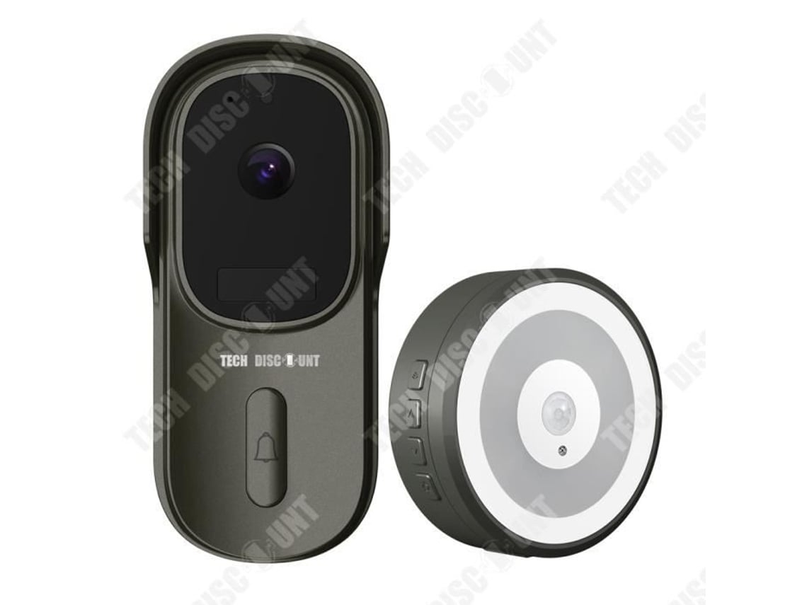 Campainha Inteligente Td® Tuya Vídeo Hd 1080p Via Wi Fi Visão Noturna Infravermelha Sem Fio Brilvibera_gsg