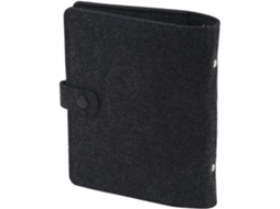 Capa de Feltro Recarregável para Filchário, 4 Argolas com Bolsa Cartão e Compartimento para Caneta, 18, 5x 23cm Sem O