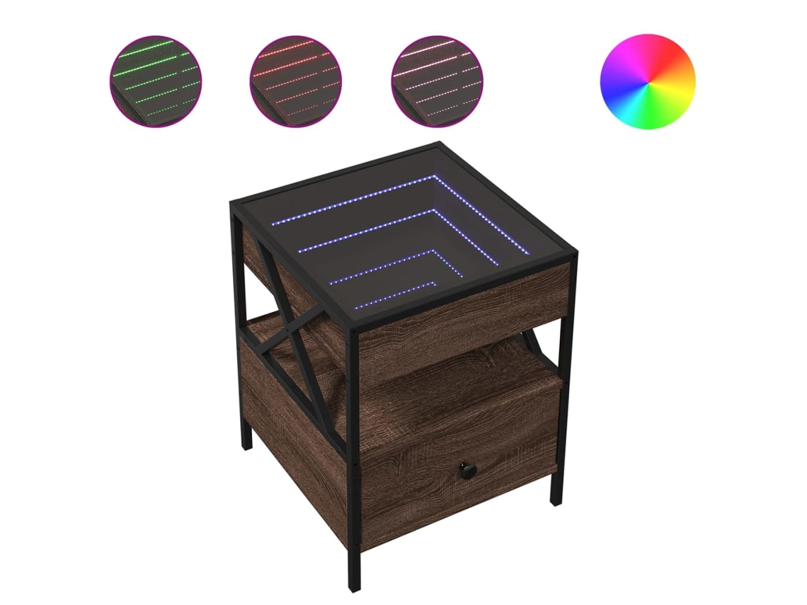 Bedside Table, Bedside Tables Vidaxl Marrom Madeira Processada (n/a)