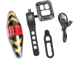 Luz Traseira De Bicicleta Sem Fio Com Controle Remoto E Pisca-pisca,