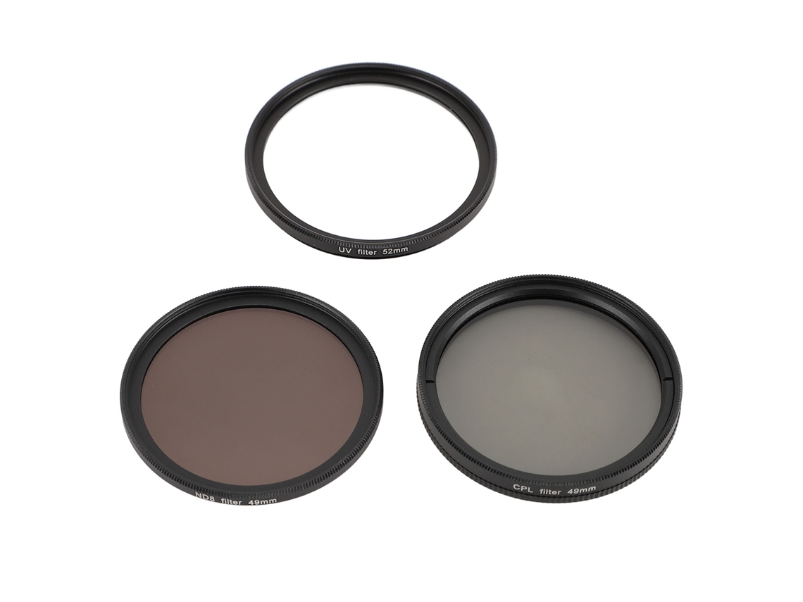 Set De Filtros Para Cámara 3 En 1: Uv, Cpl Y Nd Para Lentes Dslr