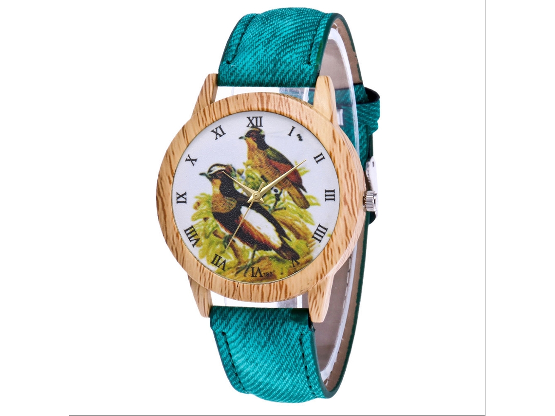 Reloj De Pulsera De Cuarzo Unisex Zhoulianfa Animales Moda Verde