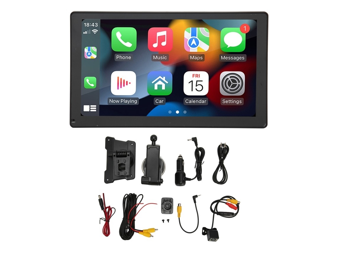 Sistema De Som Automotivo Mp5 9 Polegadas, Tela Sensível Ao Toque, Bluetooth Integrado, Câmera Led 12v, Compatível Com 12/24v.