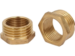 Bucha Hexagonal Roscada de Latão 20mm Pt Macho X 15mm Pt Fêmea para Tubulação, 2 Peças CHABERLU