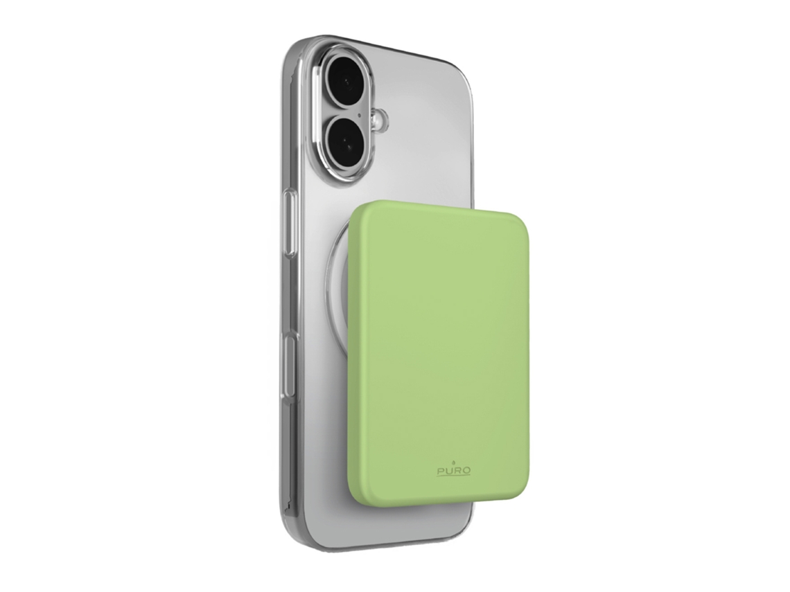 Powerbank Magnetyczny Ultracienki 4200mah Usb c Magsafe Zielony PURO