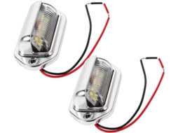 Luzes De Placa Led Garneck, 2 Peças, 2835, Abs Prateado