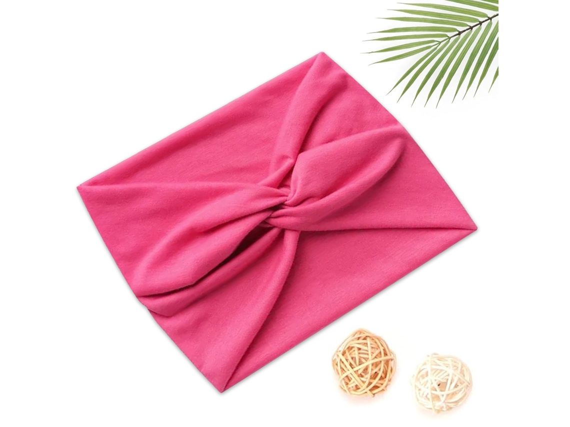 Banner Cruzado Para Cabelo De Algodão Macio Refinado Fuchsia