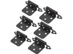 Conjunto De 6 Mola Em Aço Preto Para Portas Gavetas E Móveis Com Liso