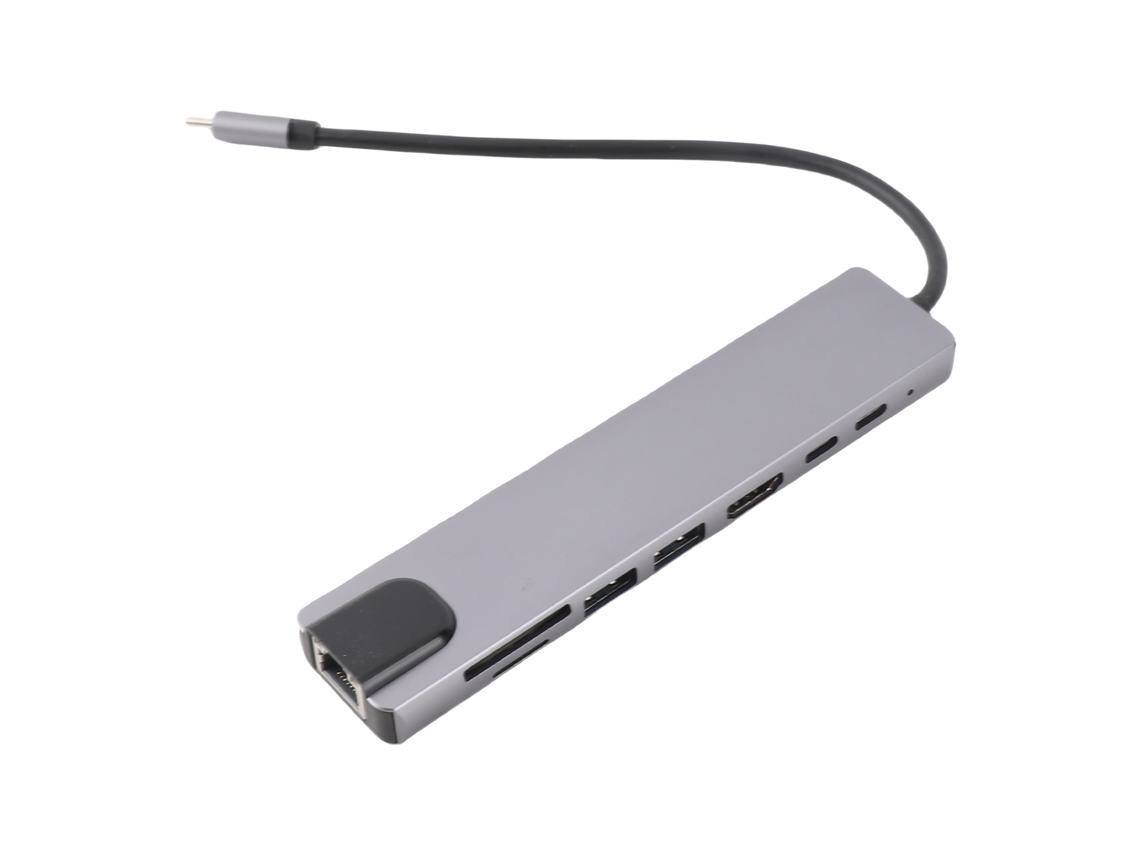 Docking Station (type-c Para Hdmi Rj45) 8-em-1 Type-c Para Hdmi Rj45 Usb Type-c P...