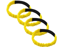 Inoomp Conjunto De 4-faixas Elásticas Para Corrida Três Pernas, Resistentes Ao Desgaste, Amarelas, Acessórios