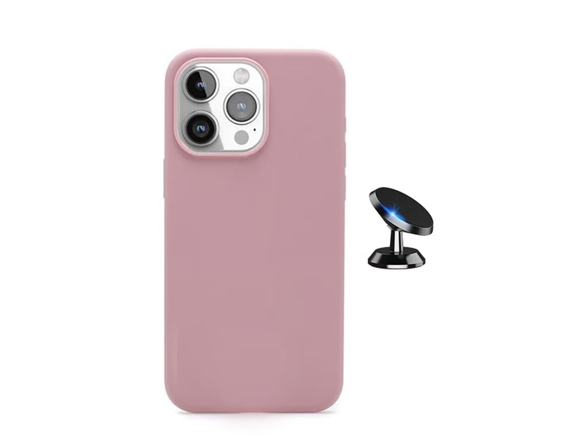 Capa Proteção Traseira Compativel para iPhone 58 Silicone Magnética Rosa