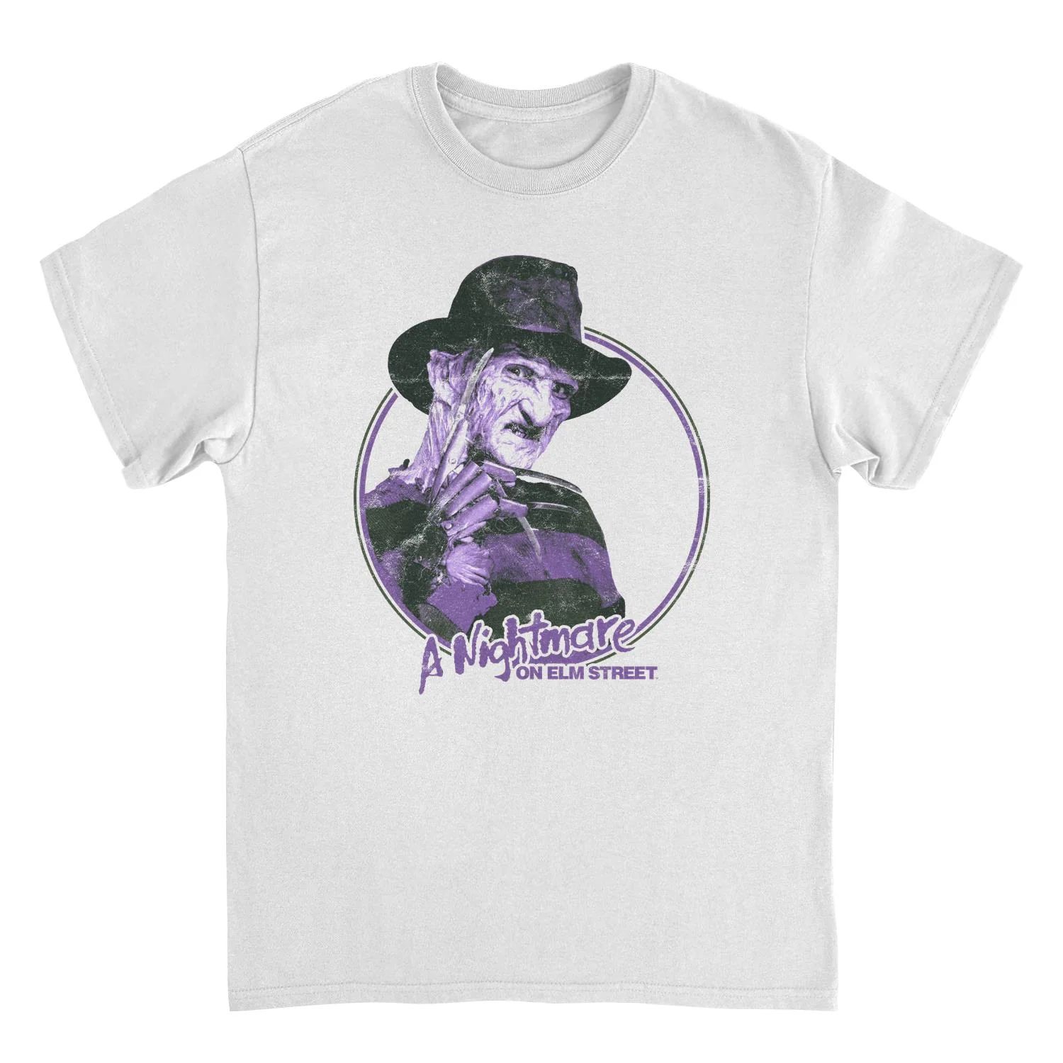 Unisex Adult T-shirt Rockinstone Nightmare On Elm Street One Two Freddy's Comin For You 2 Whitesizexxl