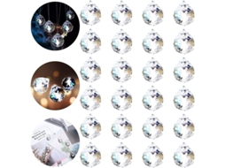 24 Peças De Cristal Bola De Vidro K9, Decoração Arco-íris, Pingente De Cristal Para Casa, Festa E Presente