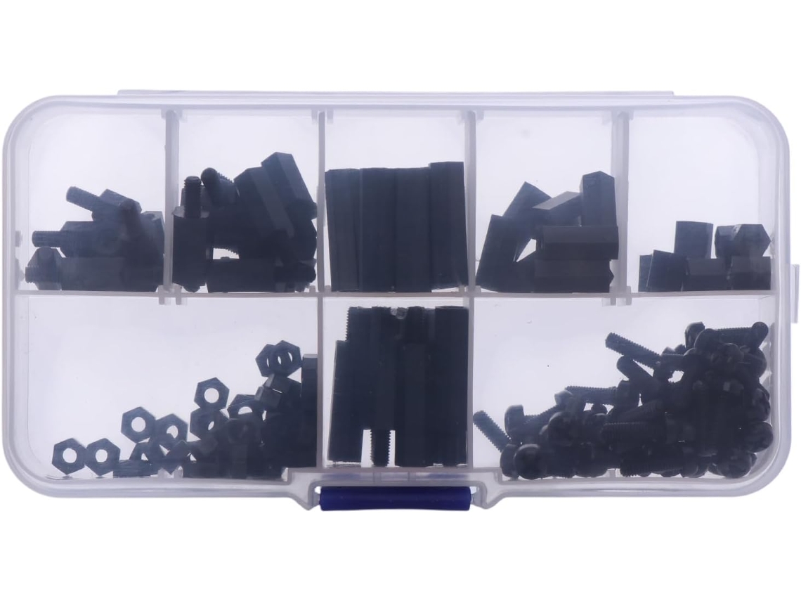 Mf - Espaçadores De Nylon Preto (160 Unidades) Para Uso Doméstico E Profissional Com Acabamento Resistente E Durável