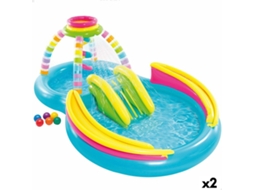 Piscina Insuflável para Crianças INTEX Arco-Íris 374 L 295 X 109 X 191 Cm 2 Unidades