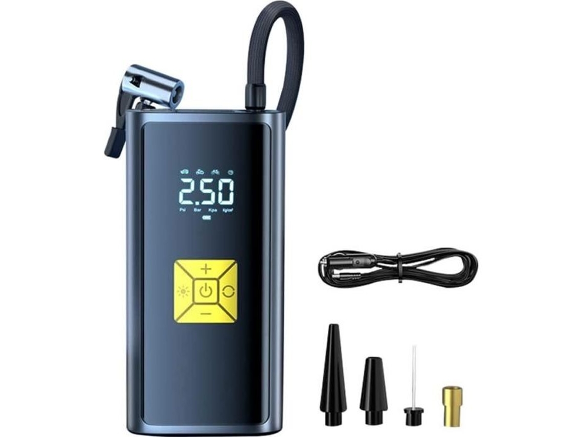 Bomba de Ar Multifuncional 150Psi Compressor de Ar Sem Fio Portátil Inflador de Pneus Elétrico com Função de Luz Led 1505