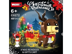Rvore De Natal Papai Noel Rena Meia De Natal Casa Torre Blocos De Montar Cidade Casa De Inverno Carro De Natal Brinquedos Modelo Presentes Hengjian