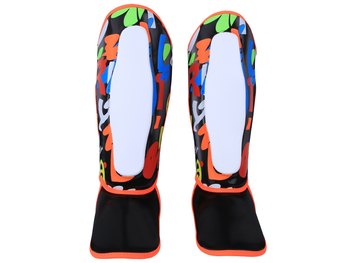 Protetor de Canelas para Crianças, com Preenchimento de Eva, para Boxe, Muay Thai e Taekwondo, Tamanho S, Preto