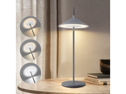Nettlife Candeeiro De Secretária Sem Fios, Candeeiro De Mesa Led Com Bateria 1800 Mah, Recarregável, Com Regulação De Toque, Moderno, Ip44