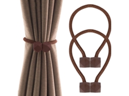 Conjunto De Cortinas Magnéticas , Modernas Com Fivelas E Acessórios Para Casa, Quarto, Escritório Café Aquaforge (1 Par)