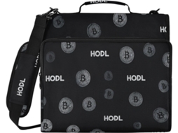 Pasta Organizadora Resistente Com Zíper, 3 Argolas, Alça E Vários Bolsos, Com O Símbolo Do Bitcoin Hodl, Ideal