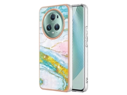Capa Dupla Face Para Celular For Honor X9a/magic5 Lite Com Efeito Mármore Eletroplaqueado.