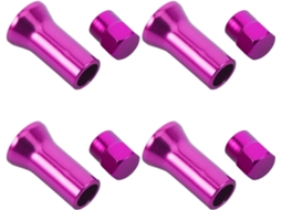 Conjunto de 8 tampas de válvulas de pneus em alumínio TR414AC.