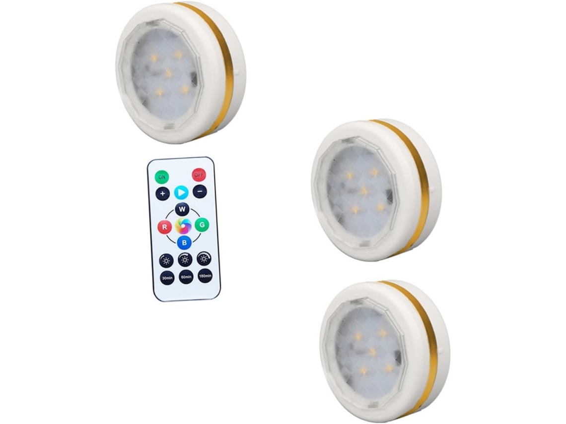 Luminária Redonda De Led Rgb Para Guarda-roupa Com Brilho Ajustável, Ideal Para Closets E Vestiários.