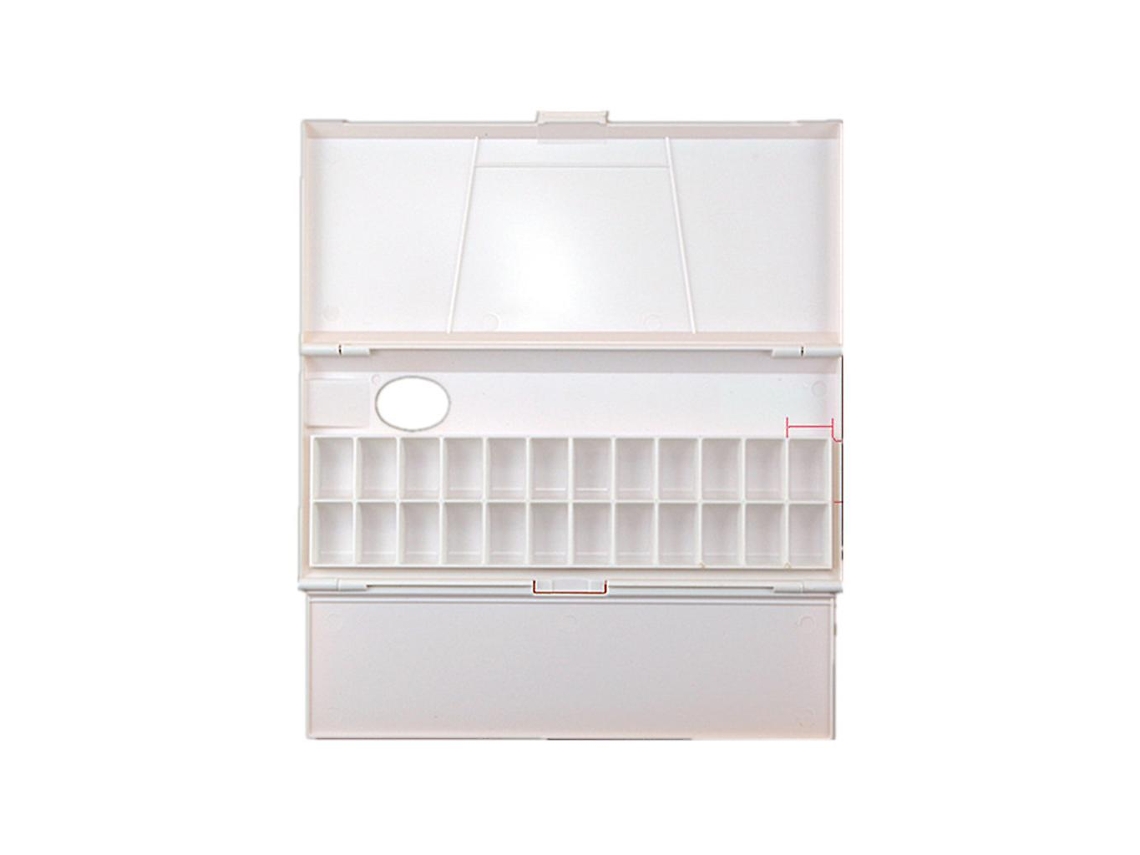 Bandeja De Pintura De Poços De Paleta De Aquarela 24 Para Armazenamento De Tintas E Cores De Mistura