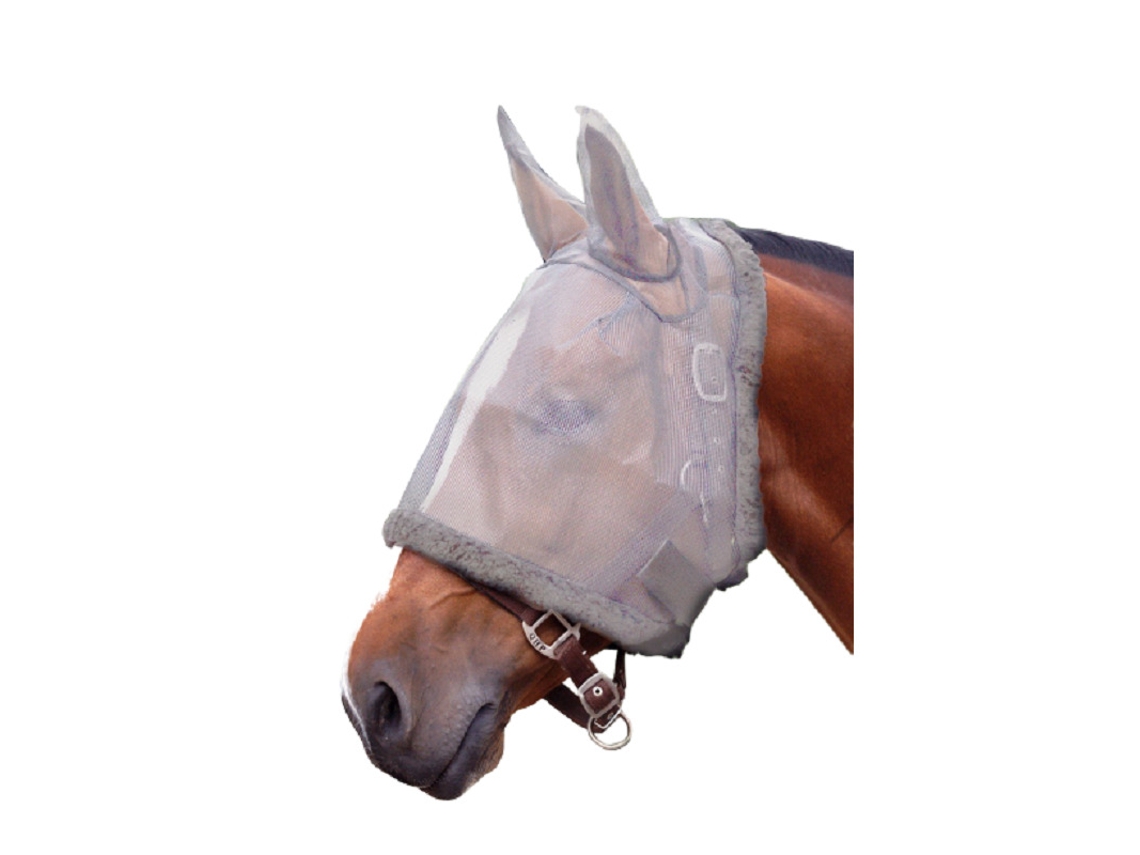 Máscara Anti-Moscas QHP Fly Cinzento (Pónei)