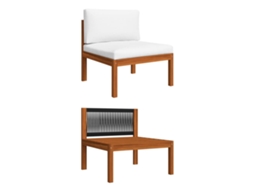 Middle Sofa, Middle Sofas Vidaxl Branco Madeira (n/a)