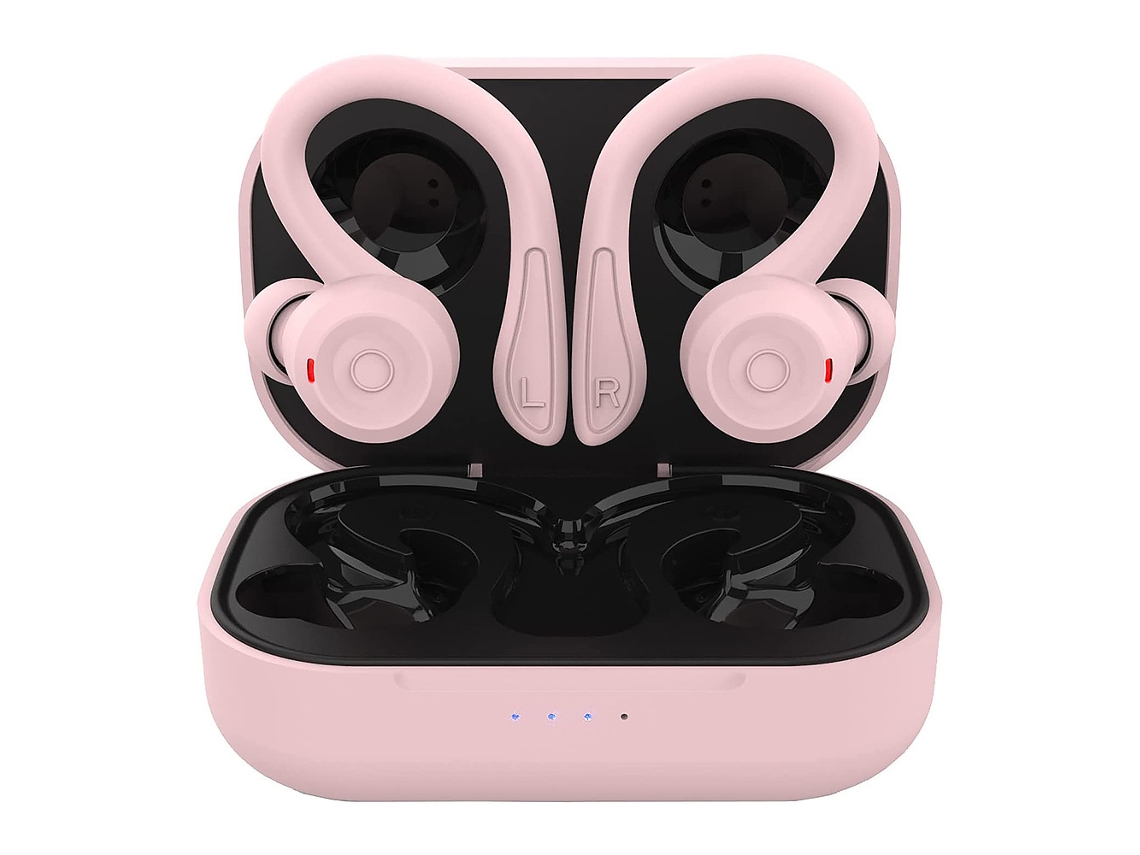 Fones De Ouvido Esportivos Sem Fio Bluetooth Com Ganchos De Orelha - Rosa